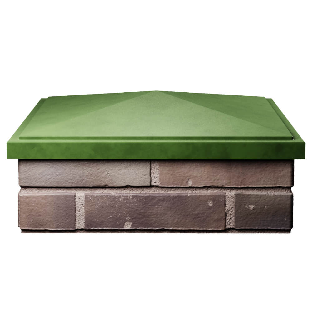 Колпак Zking БонаМоно Зеленый на столб 2х2 кирпича (515х515, 530х530мм) Иваново фото