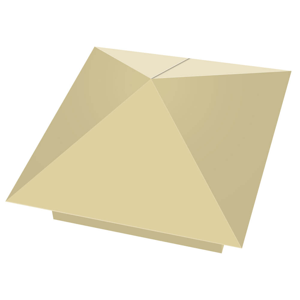 Колпак металлический 400х400мм RAL1014 Бежевый заборный Иваново фото