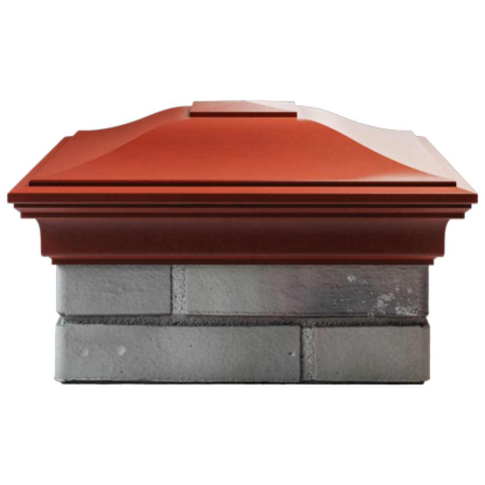 Колпак Zking Монблан Красный на столб 1.5х1.5 кирпича (385х385мм) Иваново фото