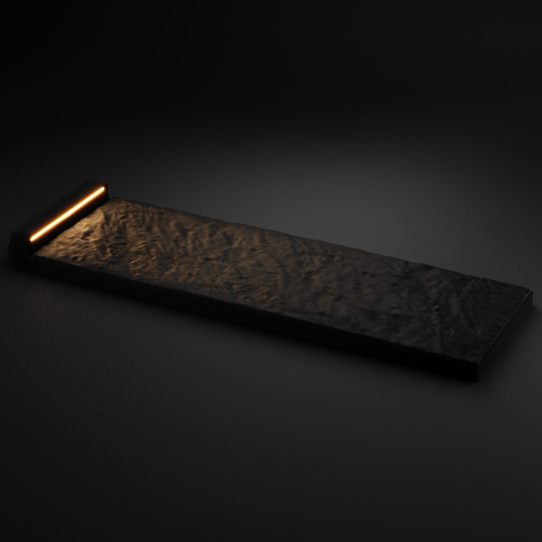 LED Светильник для шаговой плиты STONE Черный Сланец 330х75х98мм в Иваново фото