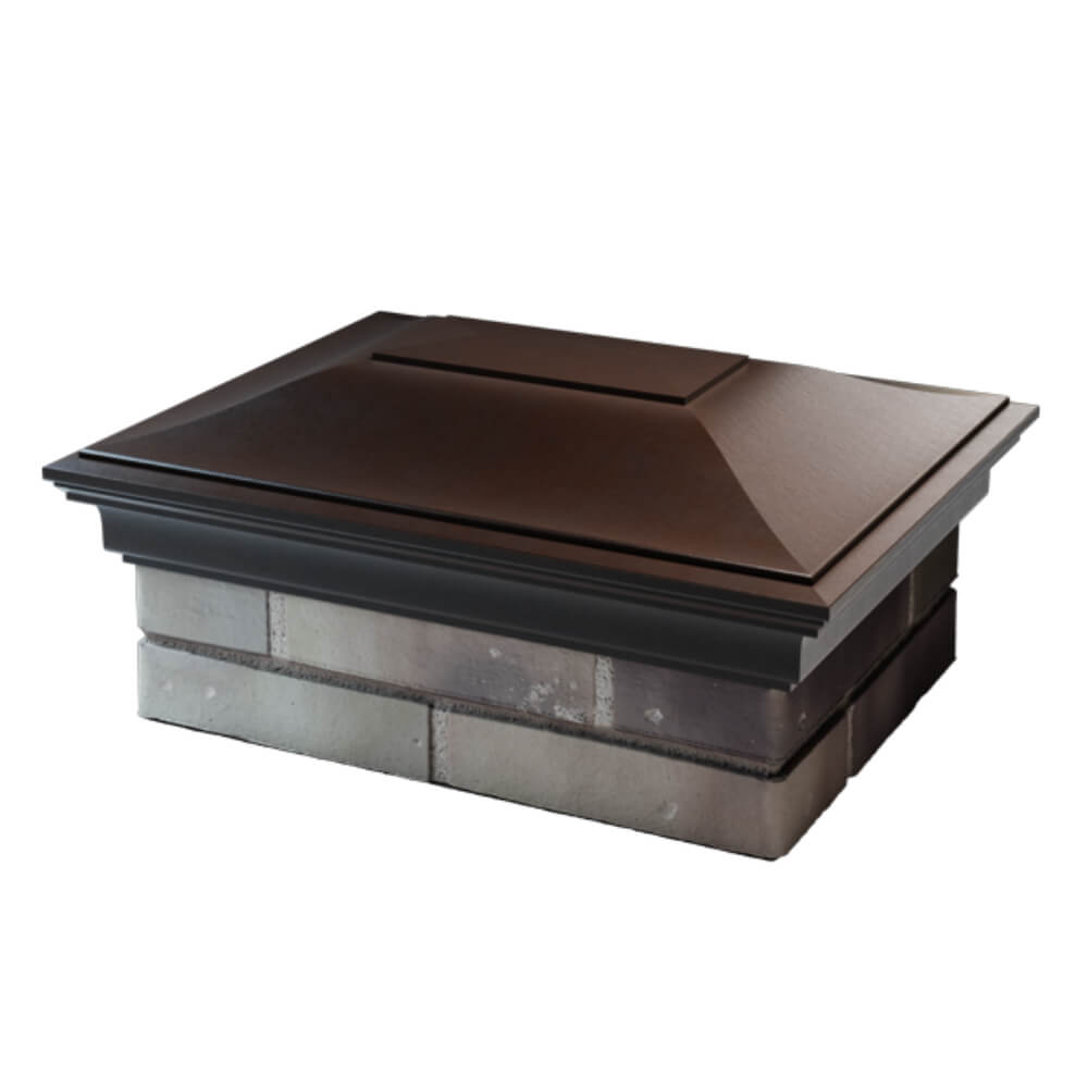 Колпак Zking Монблан Коричневый на столб 2х1.5 кирпича (515х385мм) в Иваново фото