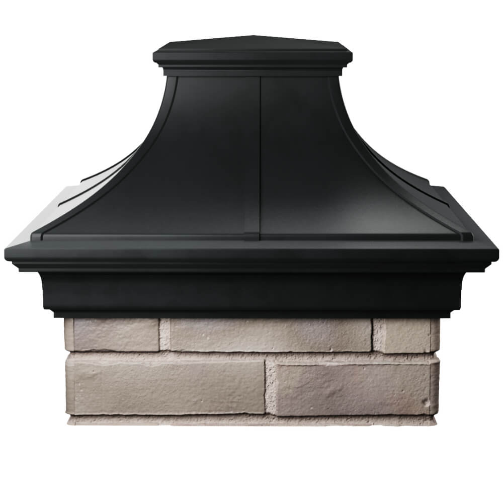 Колпак Zking Монблан Премиум Черный на столб 1.5х1.5 кирпича (385х385мм) Иваново фото