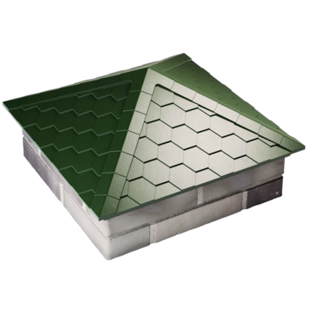 Колпак Zking Эверест Зеленый на столб 2х2 кирпича (535х535мм) Иваново фото