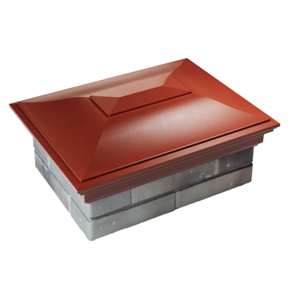 Колпак Zking Монблан Красный на столб 2х1.5 кирпича (515х385мм) Иваново фото