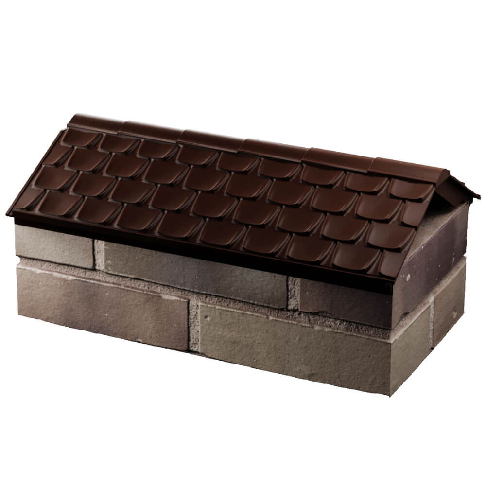 Парапет Zking Эльбрус Коричневый с посадкой на 1 кирпич (255мм) в Иваново фото