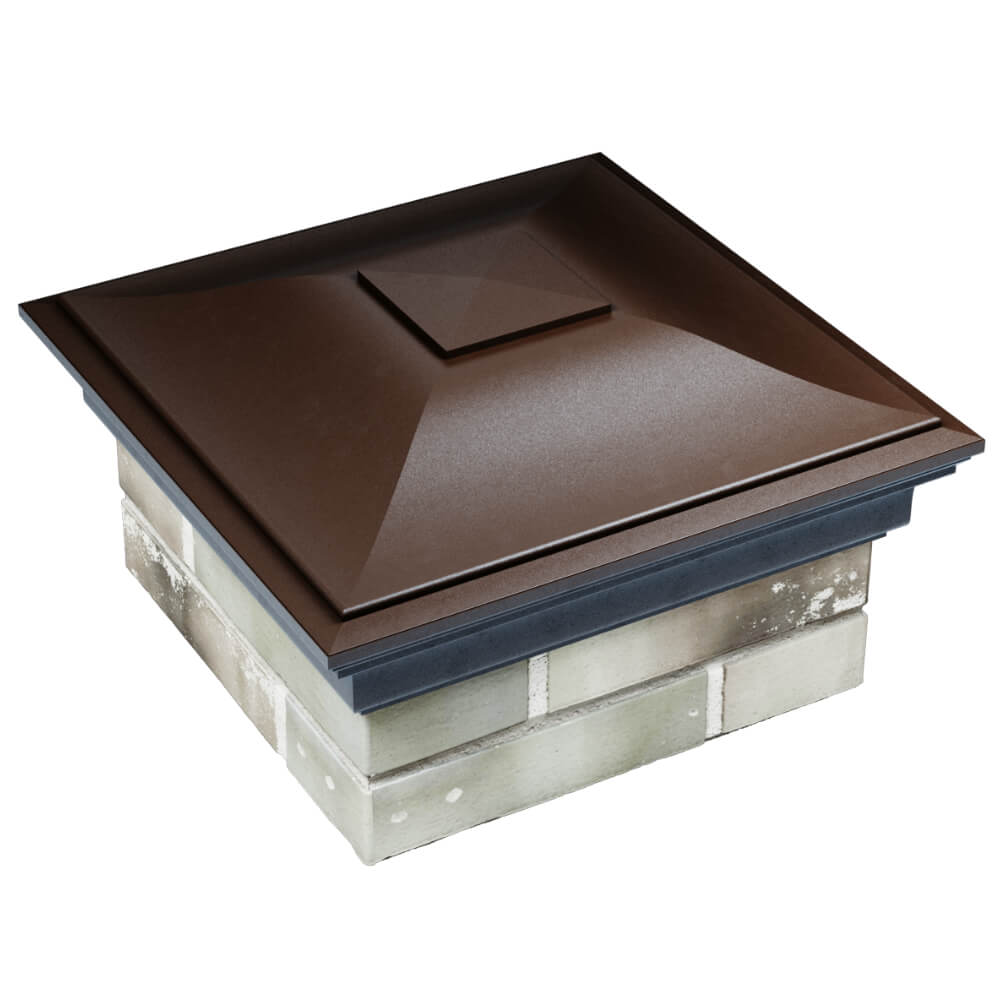 Колпак Zking Монблан Коричневый на столб 1.5х1.5 кирпича (385х385мм) в Иваново фото