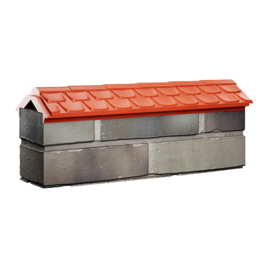 Парапет Zking Эльбрус Красный с посадкой на 0.5 кирпича (130мм) Иваново фото
