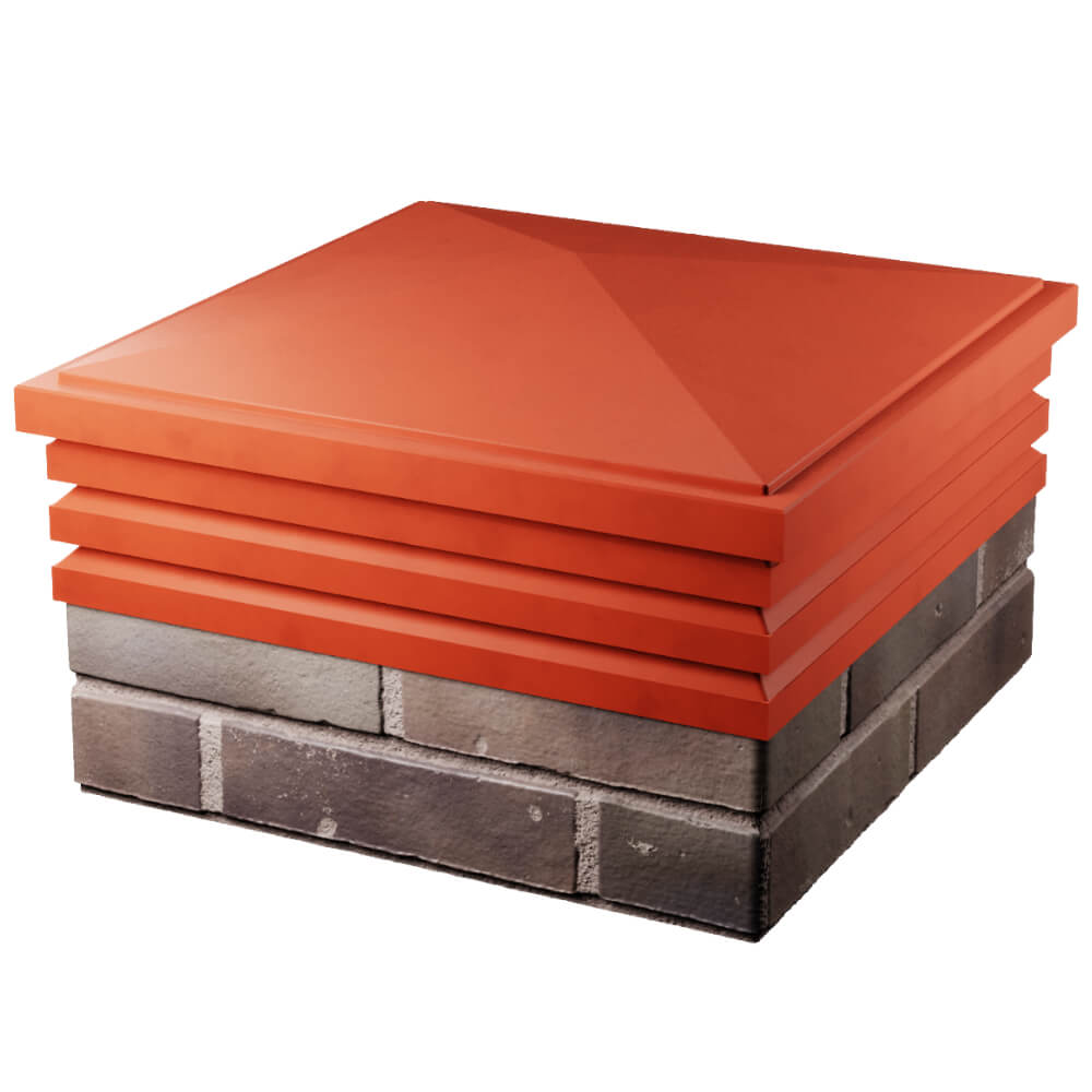 Колпак Zking Бона ХайТек Красный на столб 2х2 кирпича (513х513мм) в Иваново фото