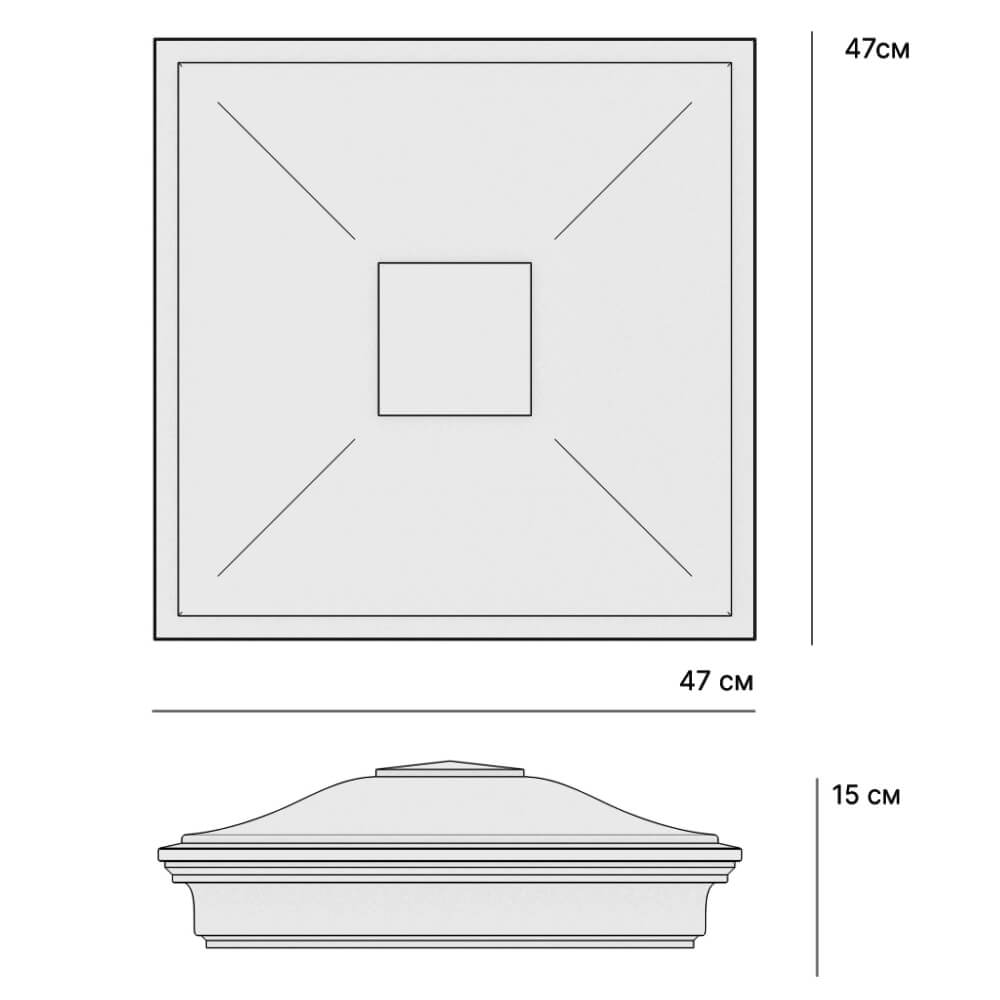 Колпак Zking Монблан Коричневый на столб 1.5х1.5 кирпича (385х385мм) в Иваново фото