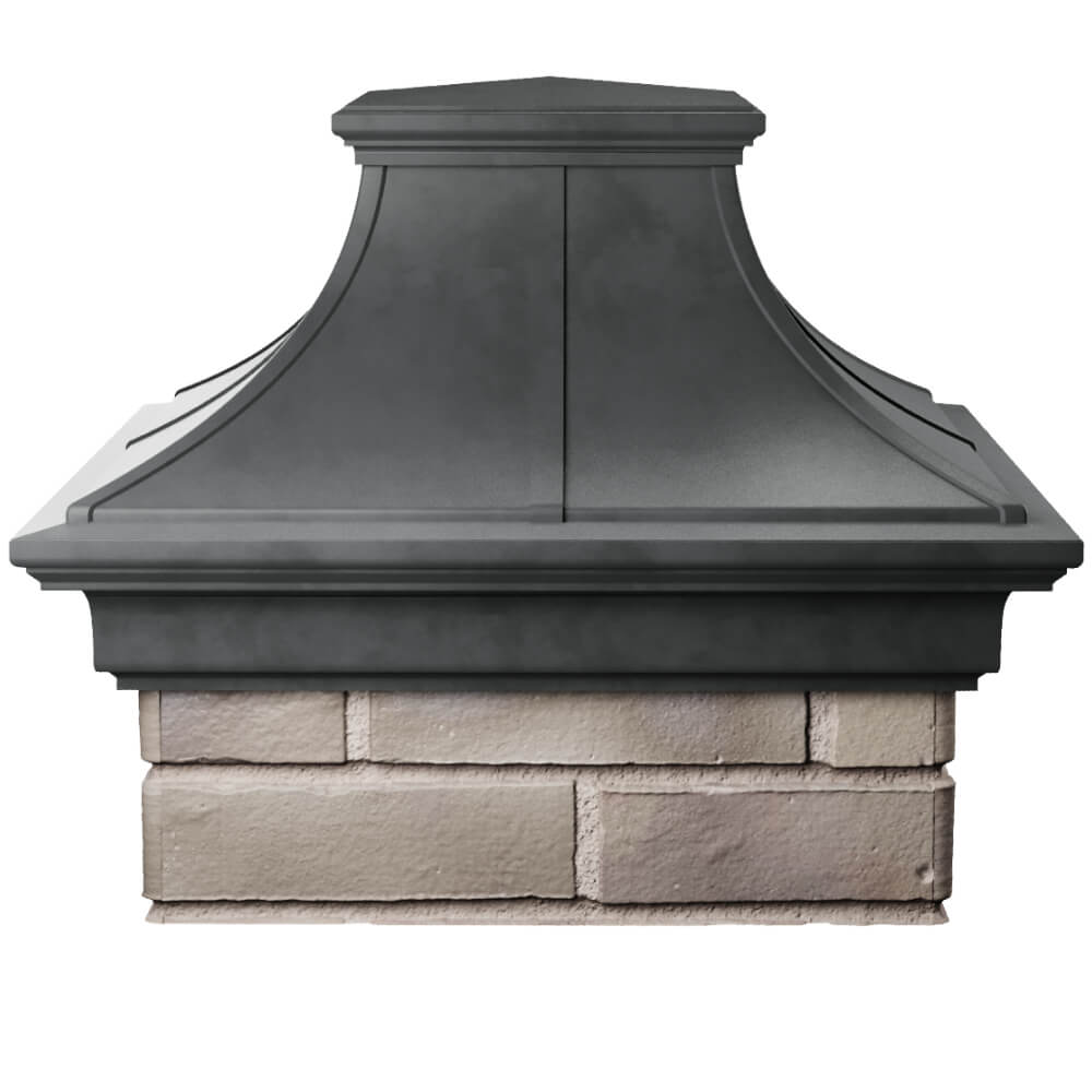 Колпак Zking Монблан Премиум Серый на столб 1.5х1.5 кирпича (385х385мм) Иваново фото