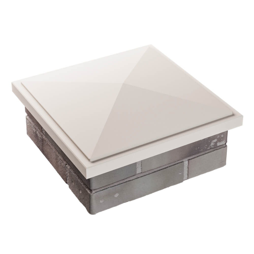 Колпак Zking БонаМоно Бежевый на столб 1.5х1.5 кирпича (385х385, 400х400мм) в Иваново фото