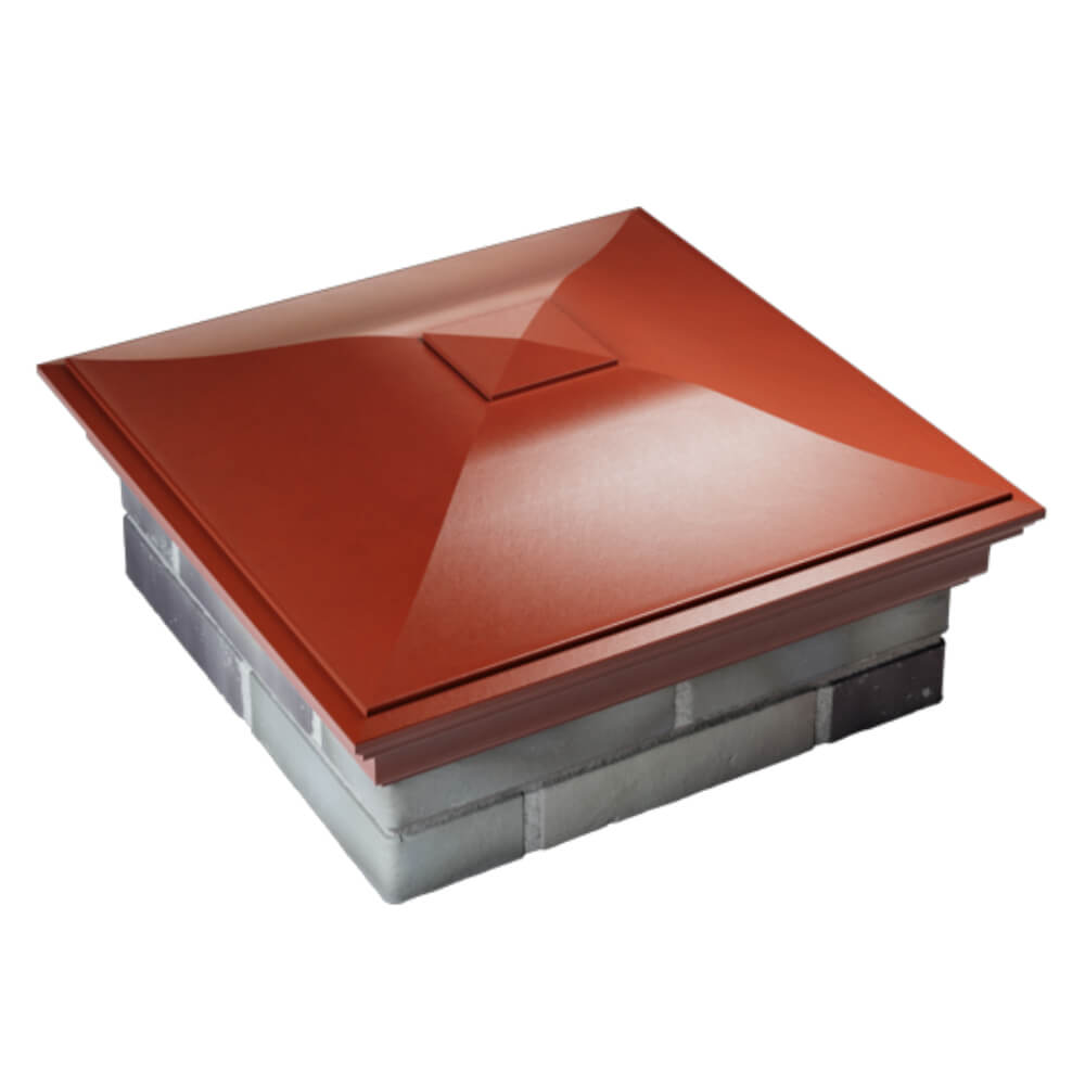 Колпак Zking Монблан Красный на столб 2х2 кирпича (515х515мм) Иваново фото