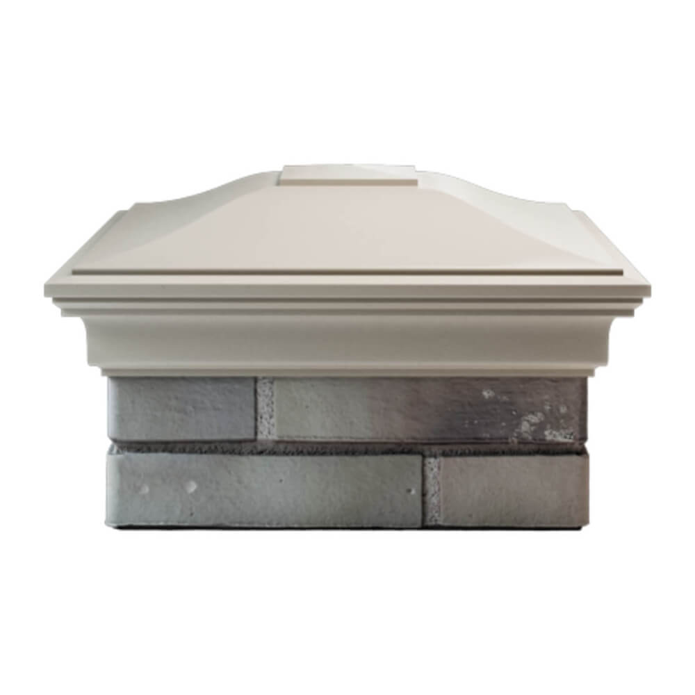 Колпак Zking Монблан Бежевый на столб 1.5х1.5 еврокирпича 0.7НФ (355х355мм) Иваново фото