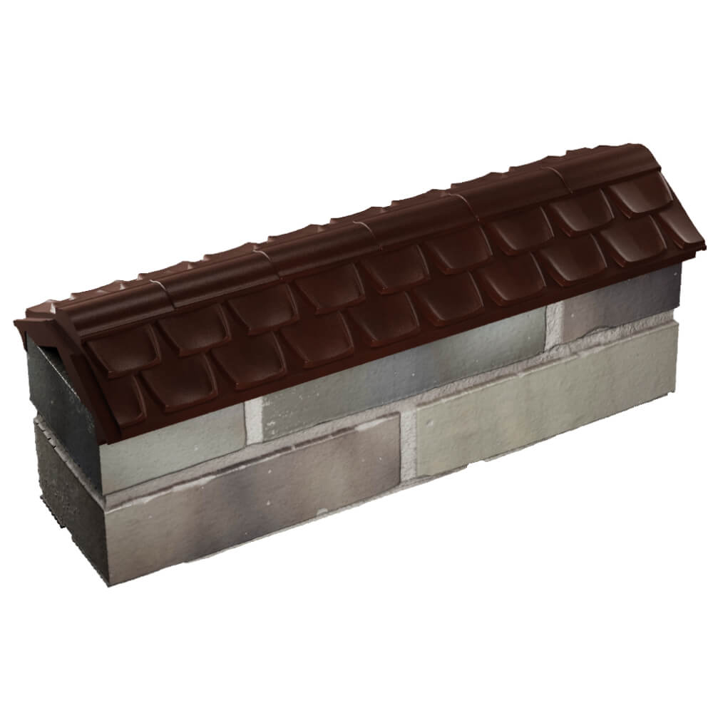 Парапет Zking Эльбрус Коричневый с посадкой на 0.5 кирпича (130мм) в Иваново фото