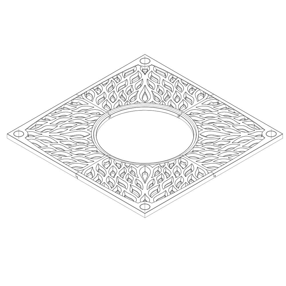 Приствольная решетка для дерева ZKING CRUST 2х2м Черная в Иваново фото