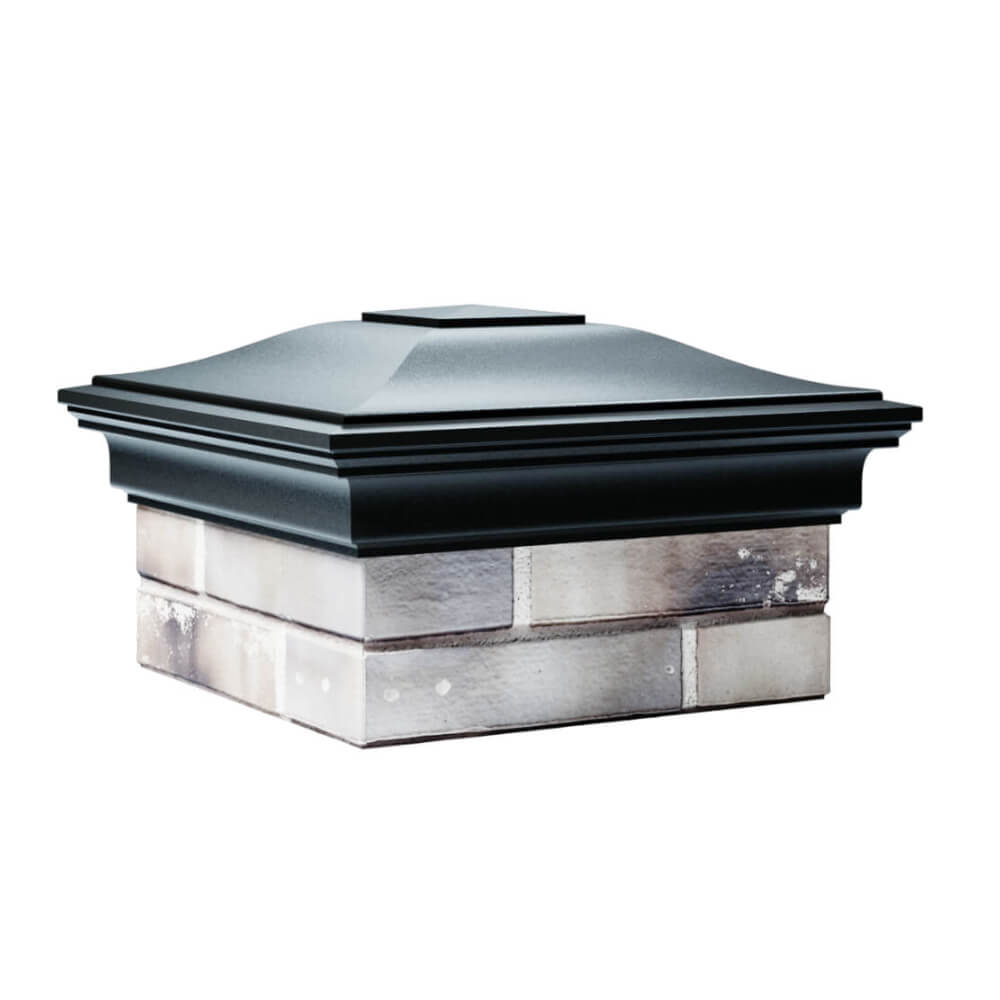 Колпак Zking Монблан Черный на столб 1.5х1.5 еврокирпича 0.7НФ (355х355мм) в Иваново фото