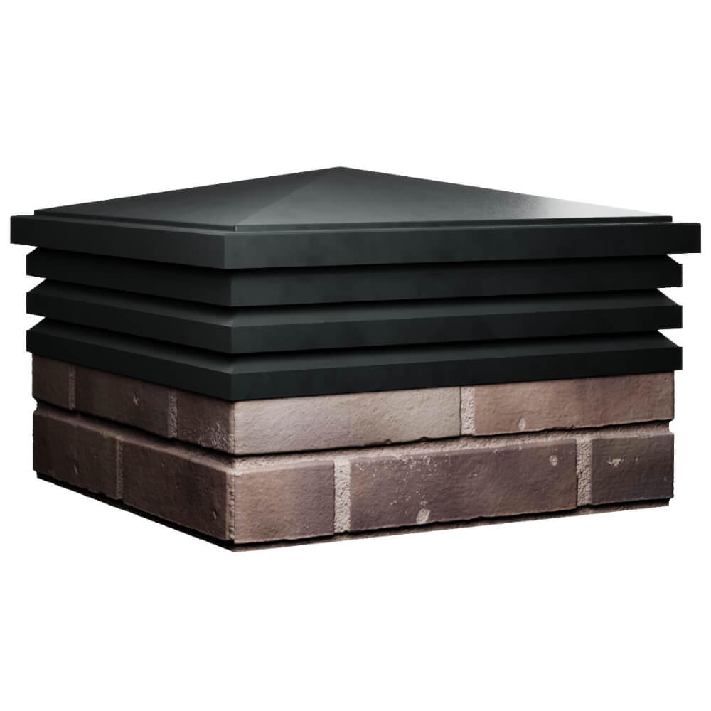 Колпак Zking Бона ХайТек Черный на столб 2х2 кирпича (513х513мм) в Иваново фото