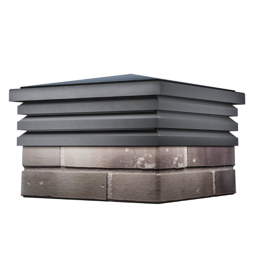 Колпак Zking Бона ХайТек Серый на столб 1.5х1.5 кирпича (385х385мм) в Иваново фото