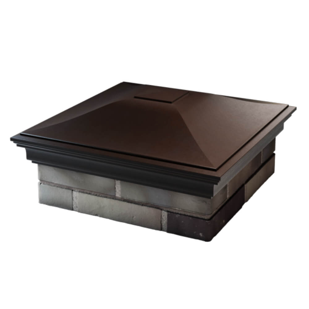 Колпак Zking Монблан Коричневый на столб 2х2 кирпича (515х515мм) в Иваново фото