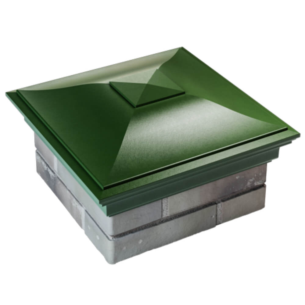Колпак Zking Монблан Зеленый на столб 1.5х1.5 кирпича (385х385мм) в Иваново фото