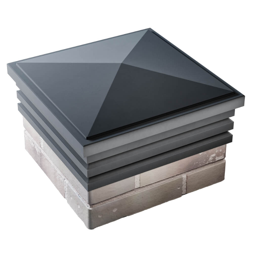 Колпак Zking Бона ХайТек Серый на столб 1.5х1.5 кирпича (385х385мм) в Иваново фото