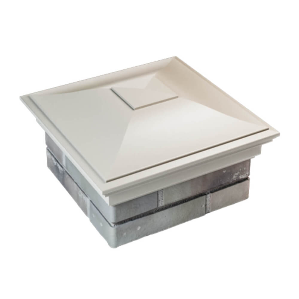 Колпак Zking Монблан Бежевый на столб 1.5х1.5 еврокирпича 0.7НФ (355х355мм) в Иваново фото