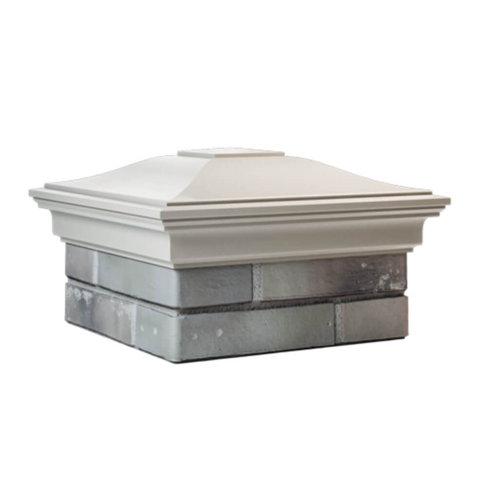 Колпак Zking Монблан Бежевый на столб 1.5х1.5 еврокирпича 0.7НФ (355х355мм) в Иваново фото