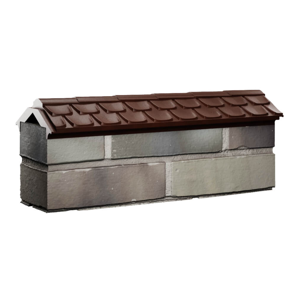 Парапет Zking Эльбрус Коричневый с посадкой на 0.5 кирпича (130мм) Иваново фото