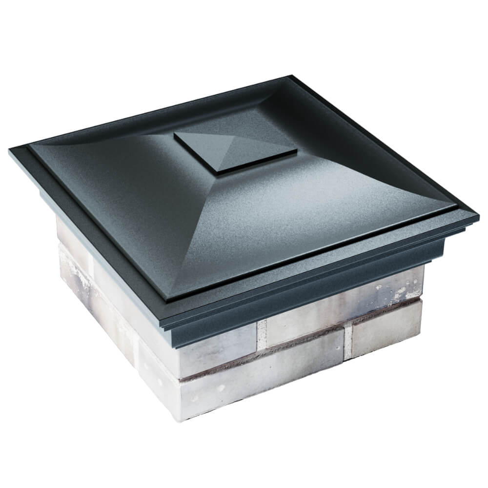 Колпак Zking Монблан Черный на столб 1.5х1.5 кирпича (385х385мм) в Иваново фото