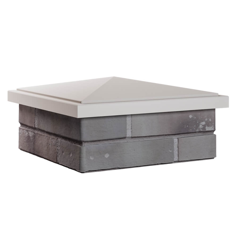 Колпак Zking БонаМоно Бежевый на столб 1.5х1.5 кирпича (385х385, 400х400мм) в Иваново фото