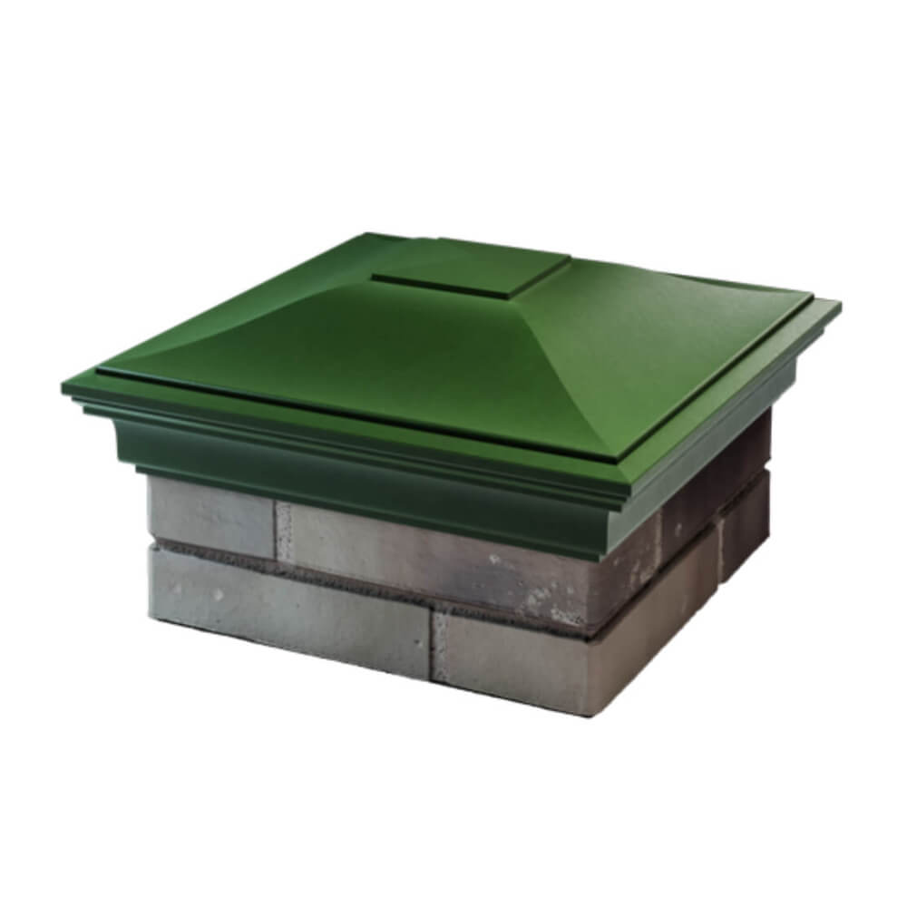 Колпак Zking Монблан Зеленый на столб 1.5х1.5 еврокирпича 0.7НФ (355х355мм) в Иваново фото