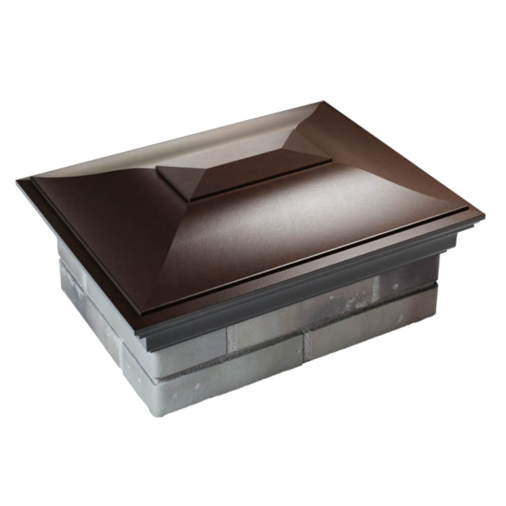 Колпак Zking Монблан Коричневый на столб 2х1.5 кирпича (515х385мм) Иваново фото