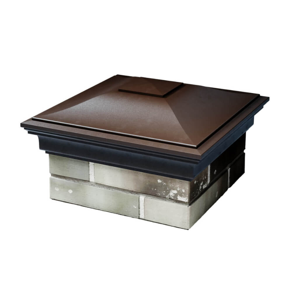 Колпак Zking Монблан Коричневый на столб 1.5х1.5 еврокирпича 0.7НФ (355х355мм) в Иваново фото