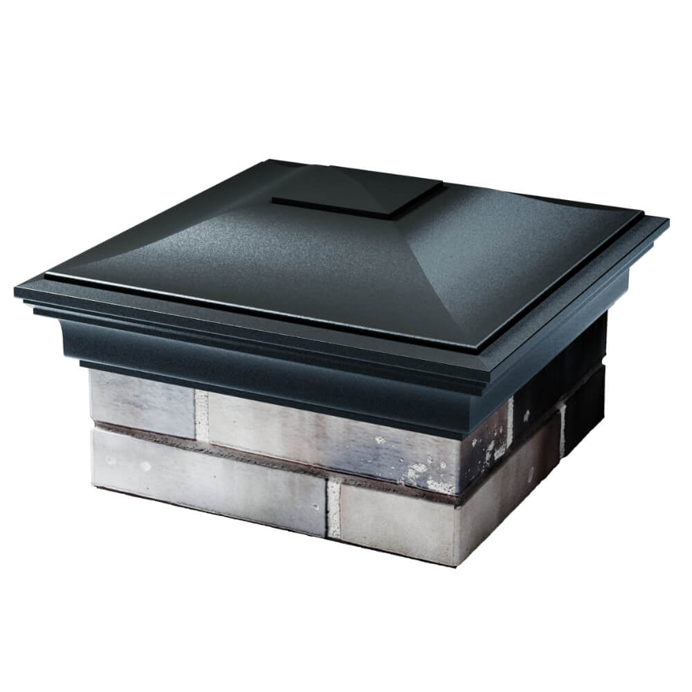 Колпак Zking Монблан Черный на столб 1.5х1.5 кирпича (385х385мм) в Иваново фото