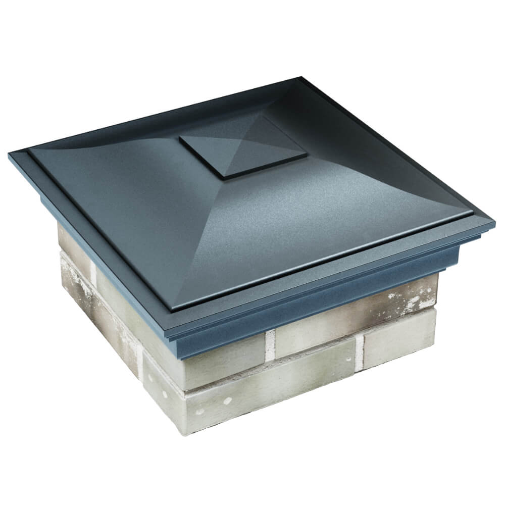 Колпак Zking Монблан Серый на столб 1.5х1.5 кирпича (385х385мм) в Иваново фото