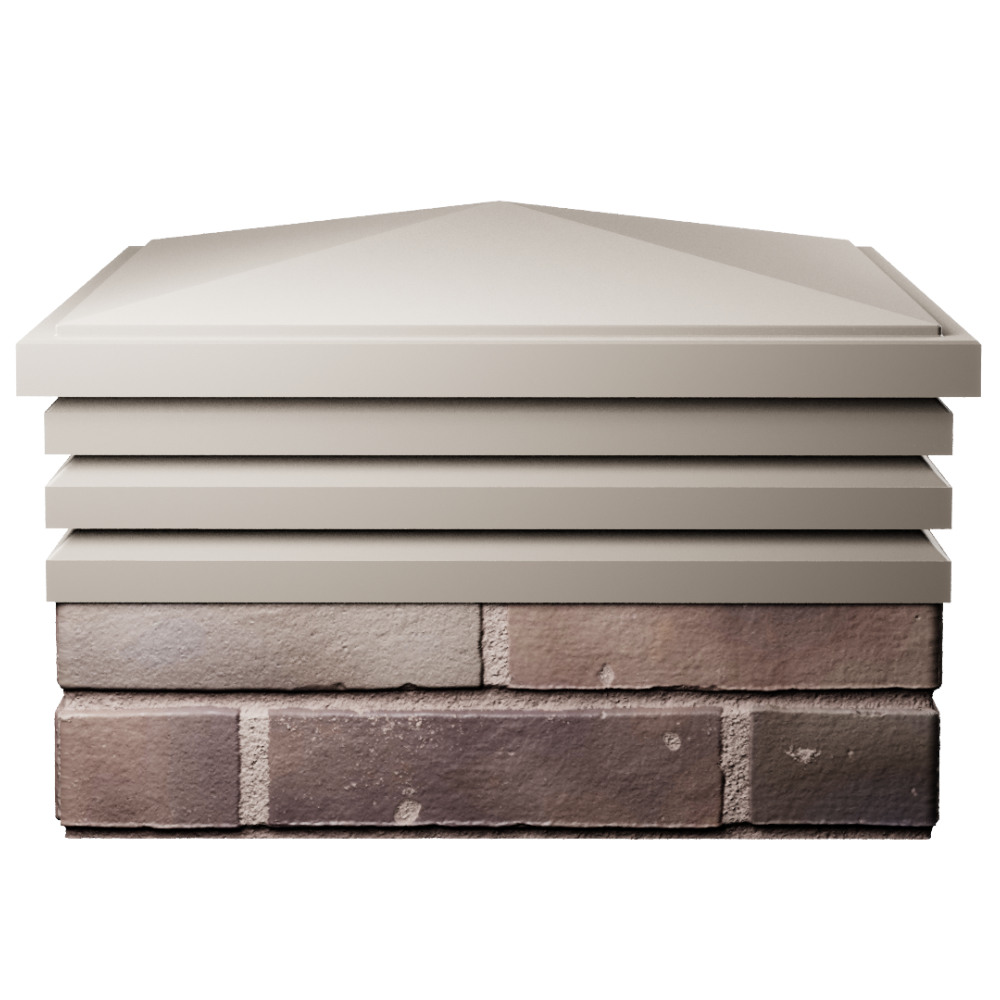 Колпак Zking Бона ХайТек Бежевый на столб 2х2 кирпича (513х513мм) Иваново фото