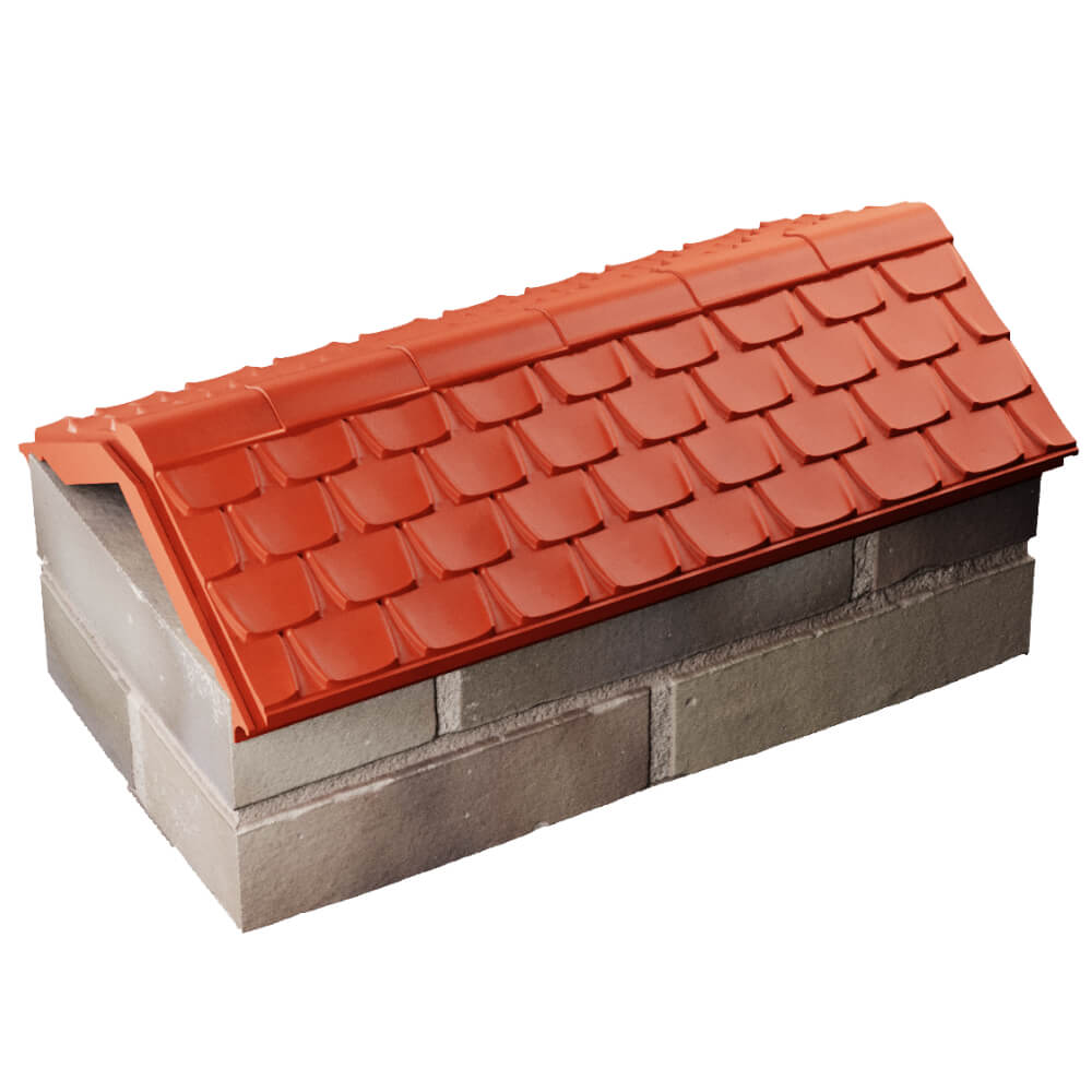 Парапет Zking Эльбрус Красный с посадкой на 1 кирпич (255мм) в Иваново фото