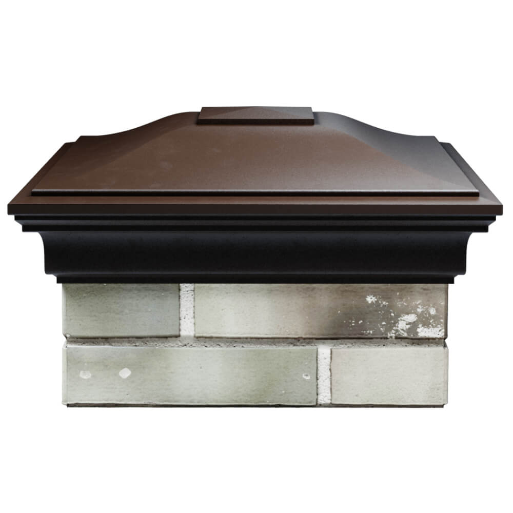 Колпак Zking Монблан Коричневый на столб 1.5х1.5 кирпича (385х385мм) Иваново фото