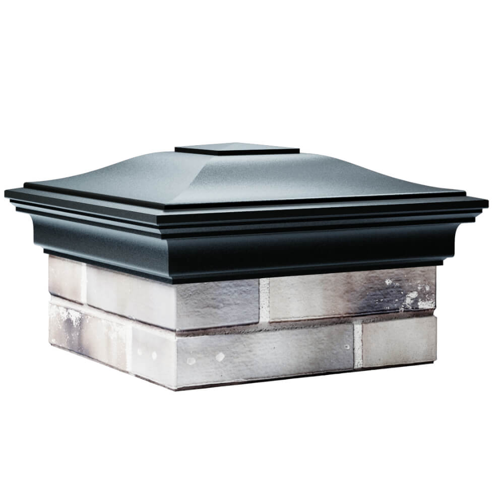 Колпак Zking Монблан Черный на столб 1.5х1.5 кирпича (385х385мм) в Иваново фото