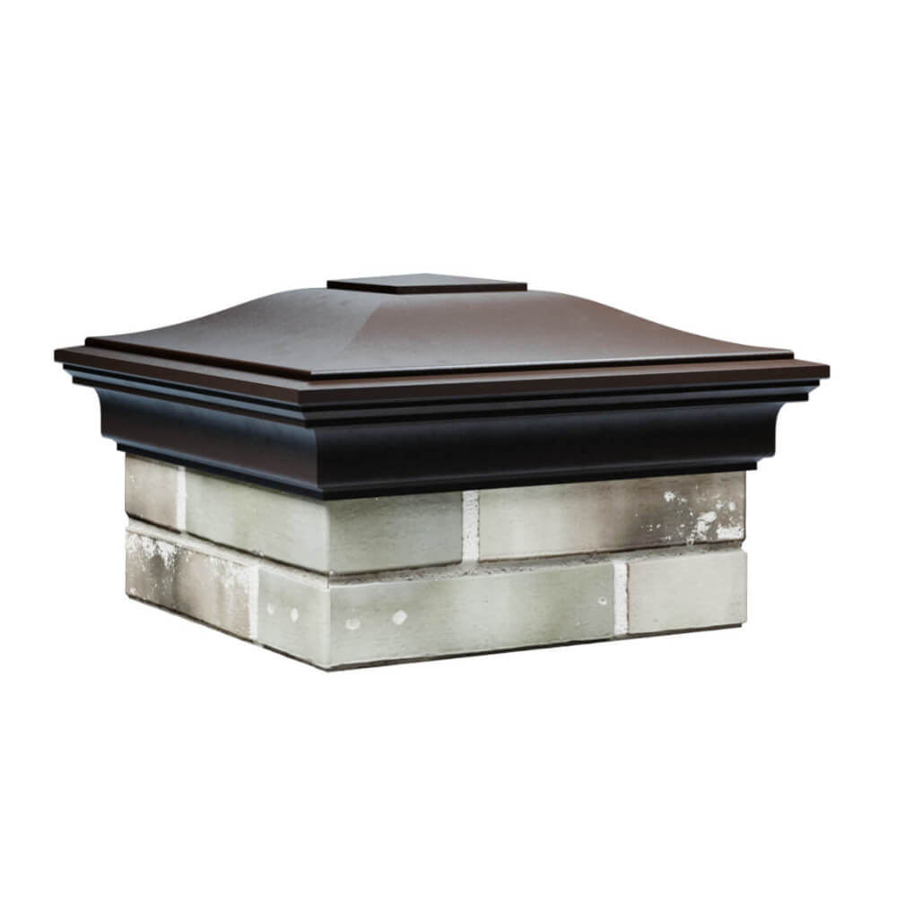 Колпак Zking Монблан Коричневый на столб 1.5х1.5 еврокирпича 0.7НФ (355х355мм) в Иваново фото