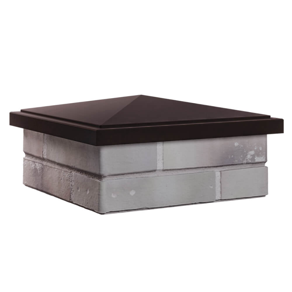 Колпак Zking БонаМоно Коричневый на столб 1.5х1.5 кирпича (385х385, 400х400мм) в Иваново фото