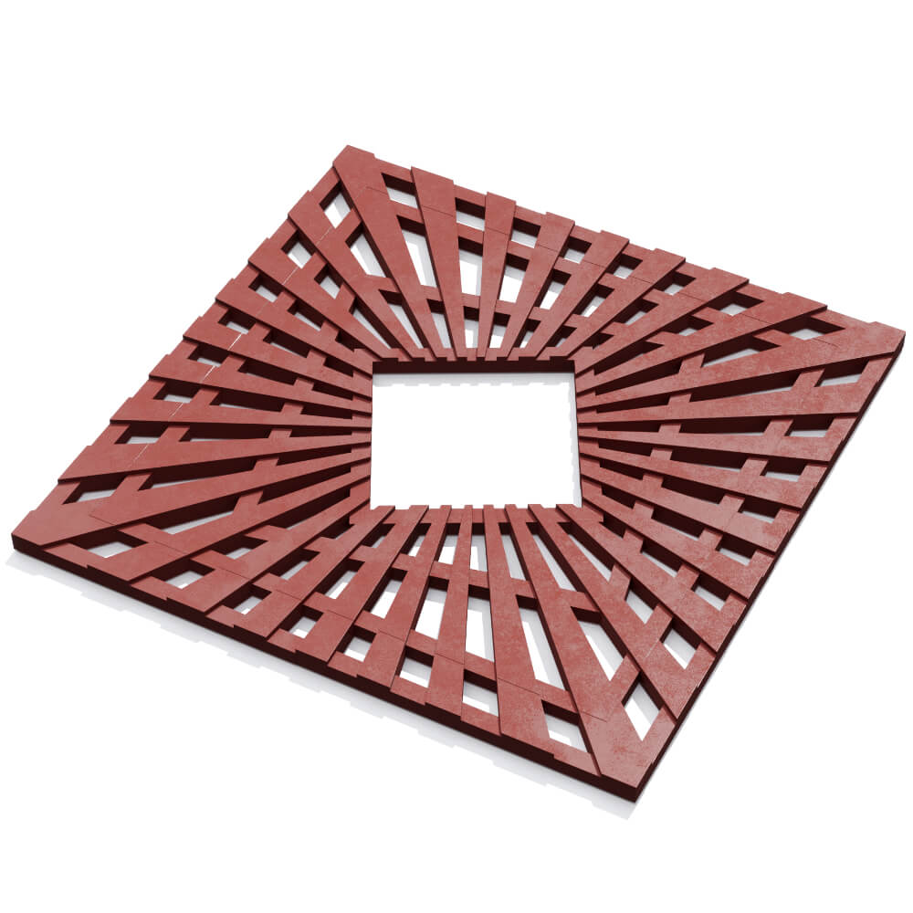 Приствольная решетка для дерева ZKING ATMOSPHERE 1.2х1.2м Красная в Иваново фото