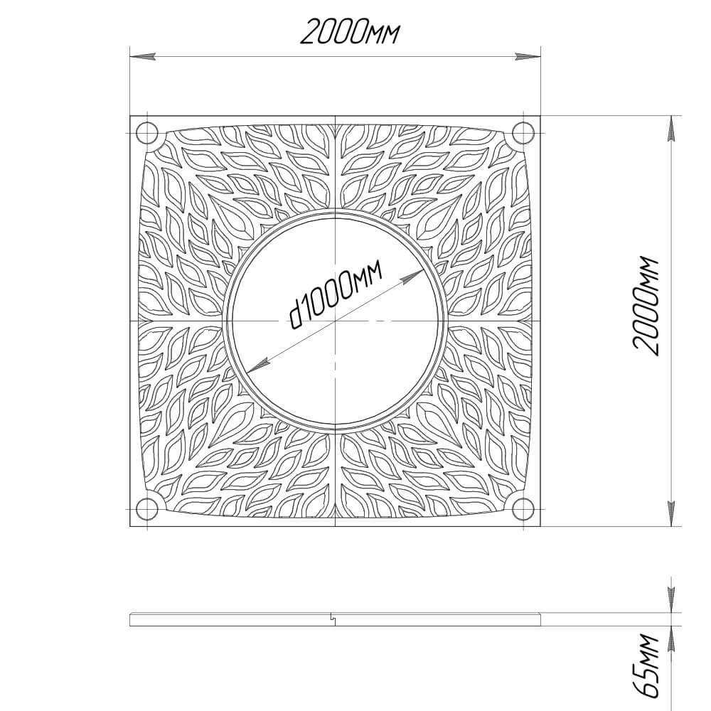Приствольная решетка для дерева ZKING CRUST 2х2м Черная в Иваново фото