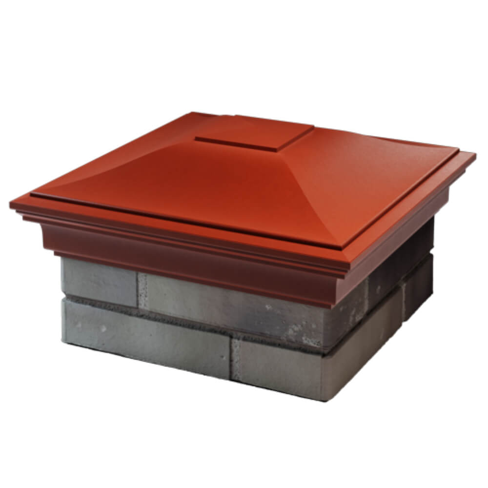 Колпак Zking Монблан Красный на столб 1.5х1.5 кирпича (385х385мм) в Иваново фото