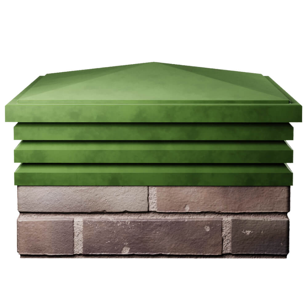 Колпак Zking Бона ХайТек Зеленый на столб 2х2 кирпича (513х513мм) Иваново фото