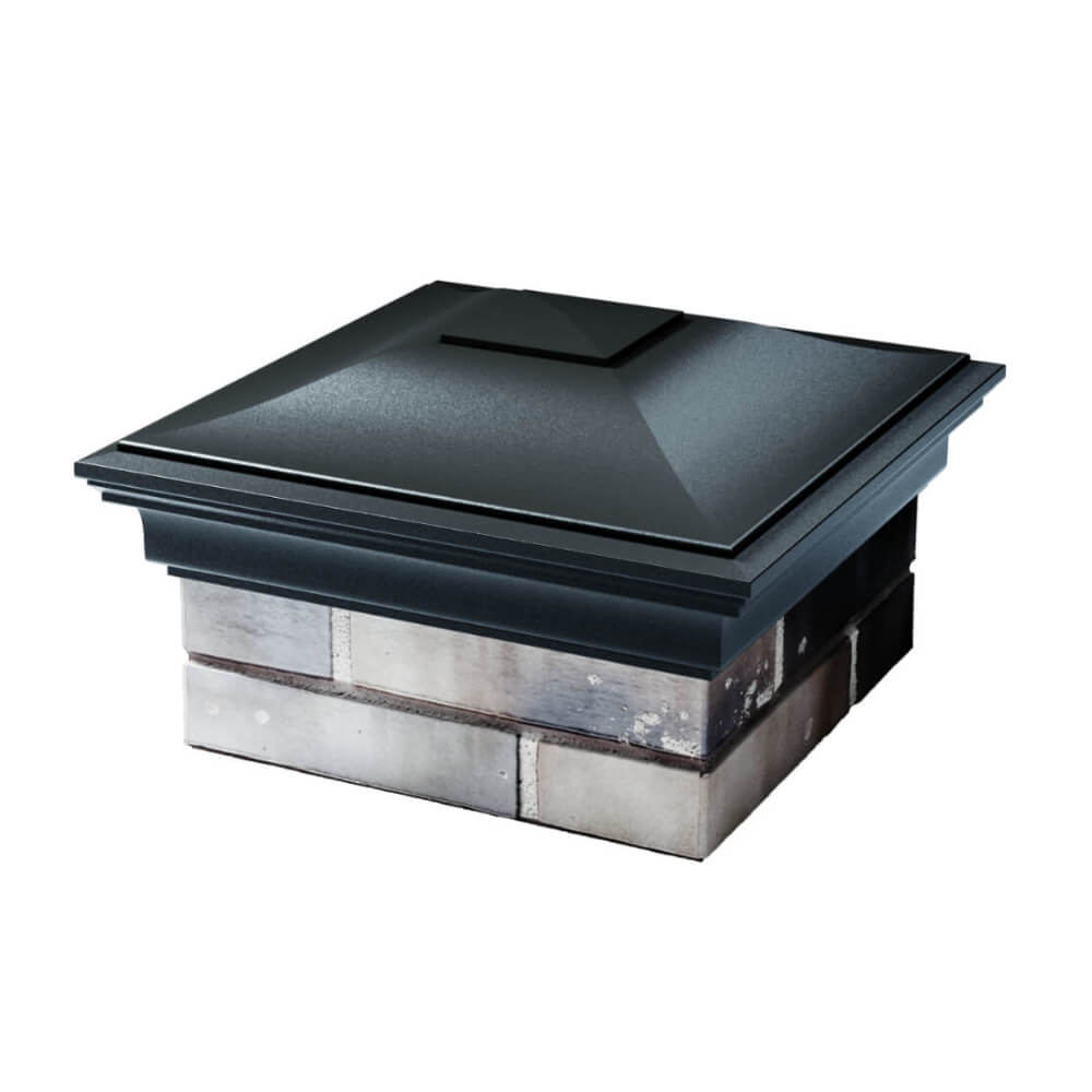 Колпак Zking Монблан Черный на столб 1.5х1.5 еврокирпича 0.7НФ (355х355мм) в Иваново фото