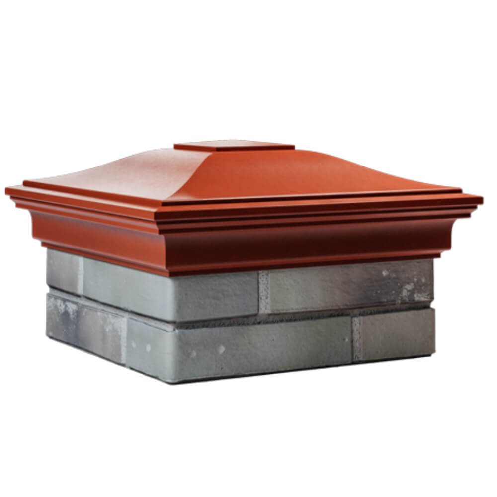 Колпак Zking Монблан Красный на столб 1.5х1.5 кирпича (385х385мм) в Иваново фото