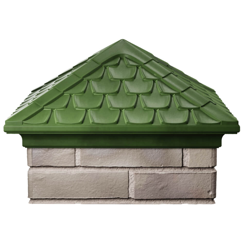 Колпак Zking Эльбрус Зеленый на столб 1.5х1.5 кирпича (385х385мм) Иваново фото