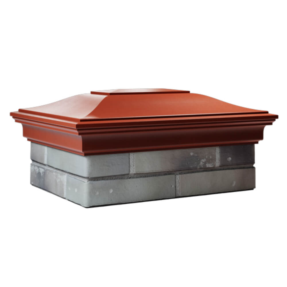 Колпак Zking Монблан Красный на столб 2х1.5 кирпича (515х385мм) в Иваново фото