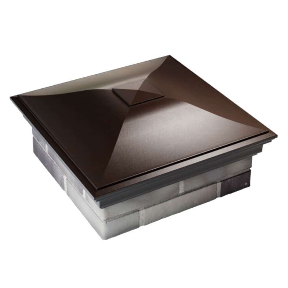 Колпак Zking Монблан Коричневый на столб 2х2 кирпича (515х515мм) Иваново фото